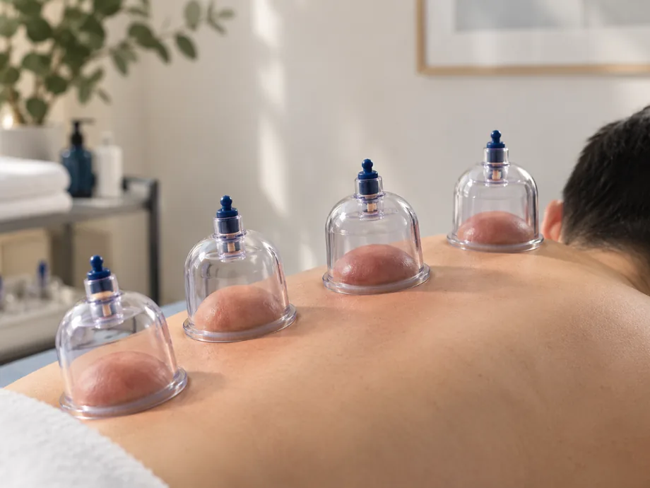 Ventouses utilisées en traitement d'acupuncture